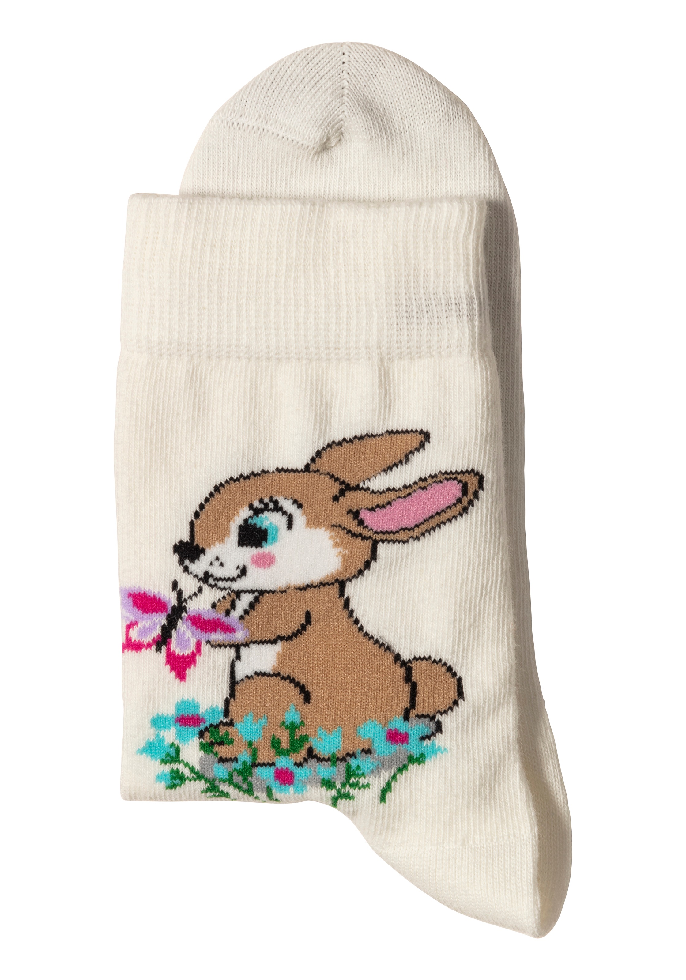 H.I.S Basicsocken Packung, 5 Paar tlg. mit Hasen Motiven