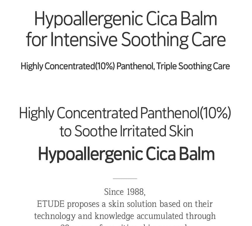 ETUDE - Soon Jung 10-Panthensoside Cica Balsem