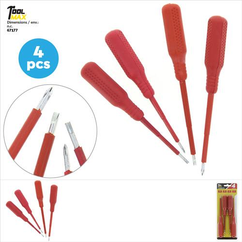 SET 4 TOUNEVIS MANCHE CAOUTCHOUTE