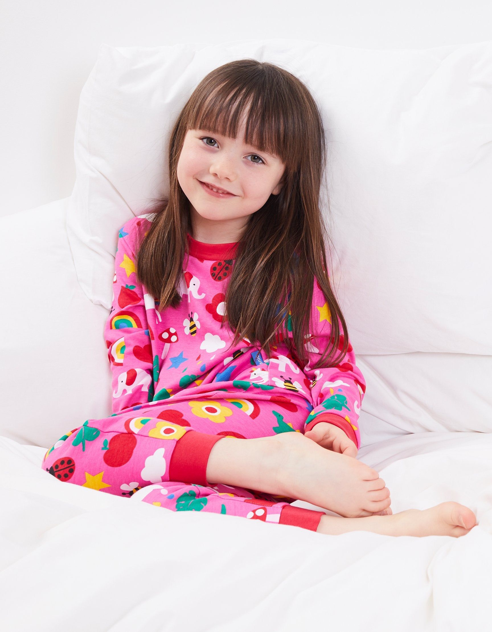 Toby Tiger Schlafanzug mit farbenfrohem Pink Print