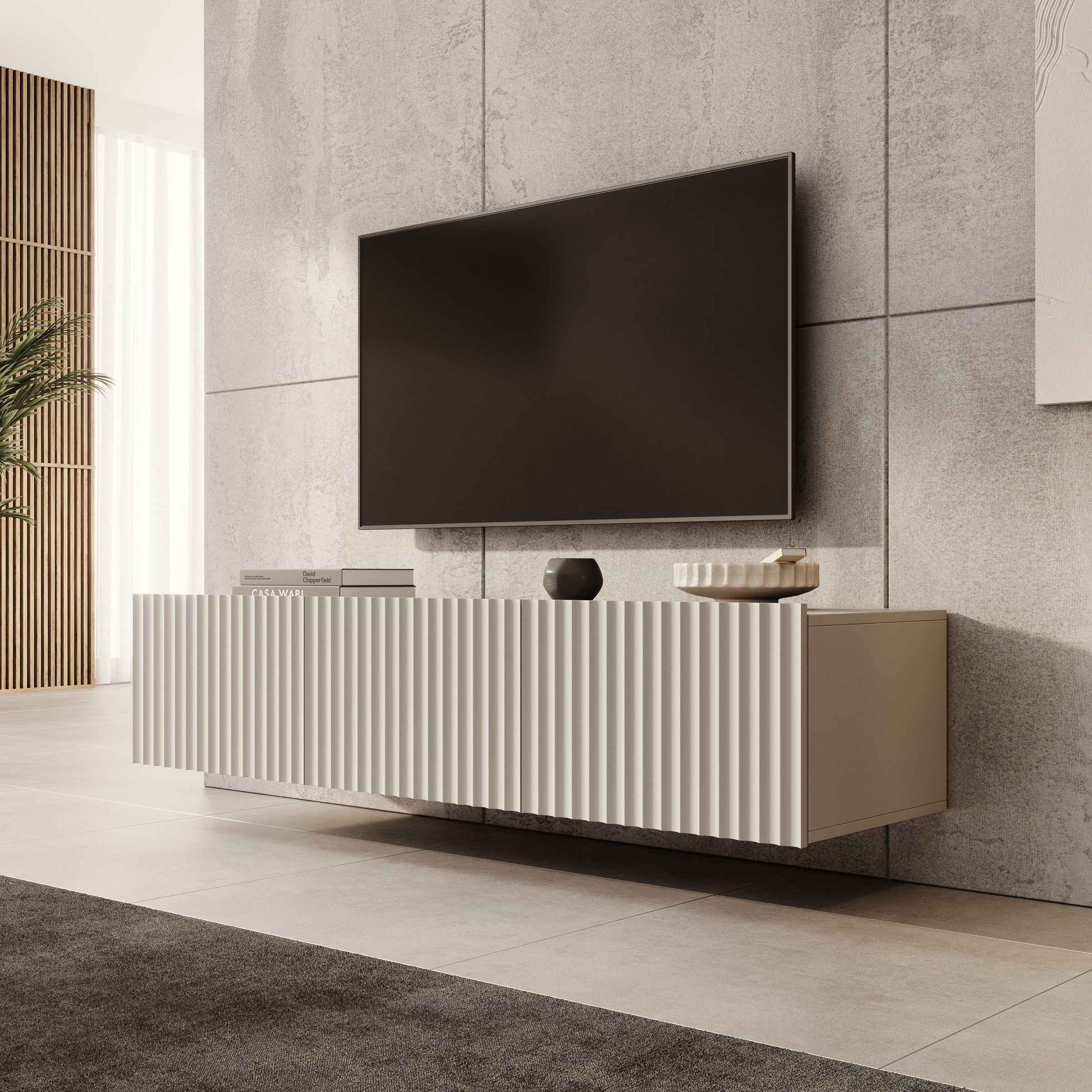 Meubella - TV-Meubel Pepinos - Beige - 150 cm