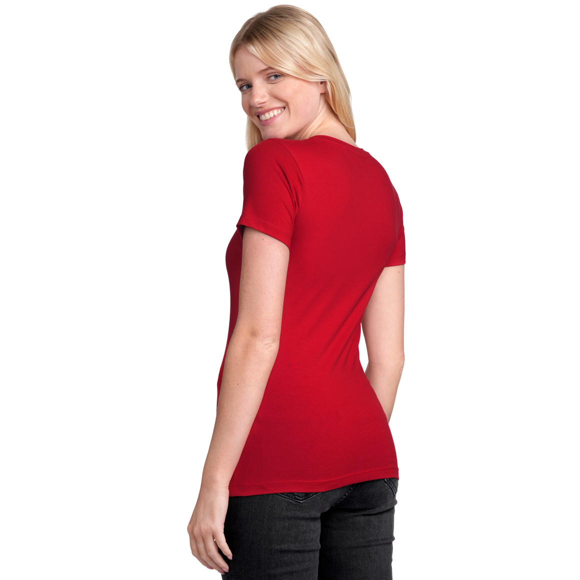 Gina Benotti Damen T-Shirt im Basic-Look rot