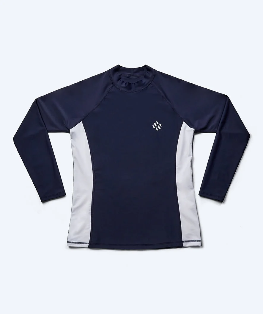 Watery UV-trøje til kvinder - Talcott Langærmet Rashguard - Mørkeblå/hvid