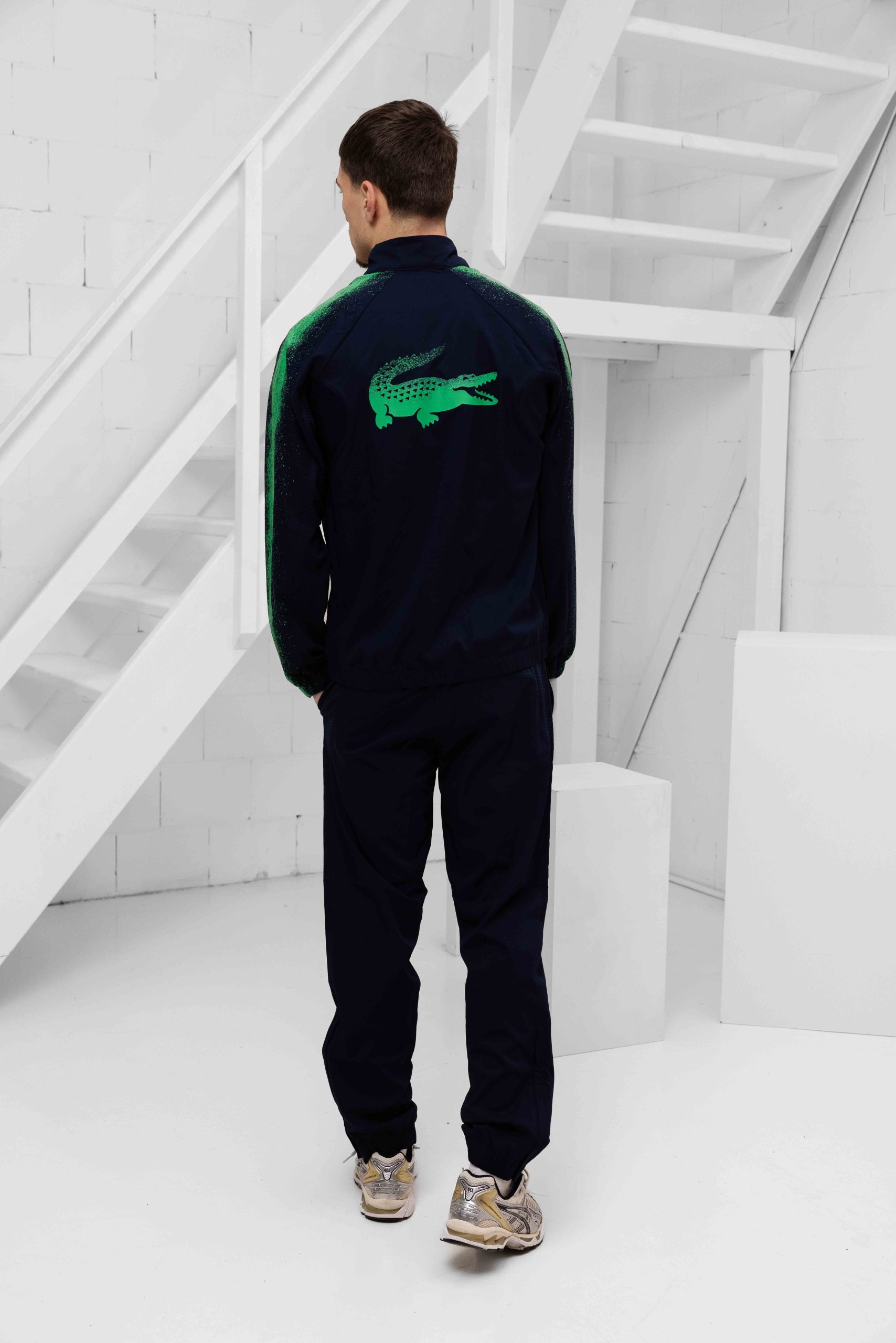 Lacoste Tennis x Daniil Medvedev Trainingspak Heren Donkerblauw/Groen