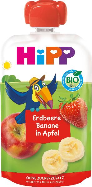 Hipp HiPPiS<br>100 g, Beutel, Erdbeere Banane in Apfel