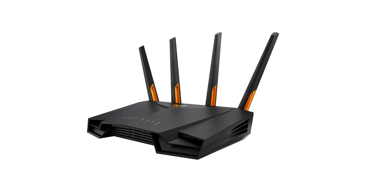 ASUSTUF Gaming AX4200 dual-band WiFi 6 Gaming Router mesh router  (Zwart/oranje, Wi-Fi 6, 2.5 Gb-Lan, AiMesh)