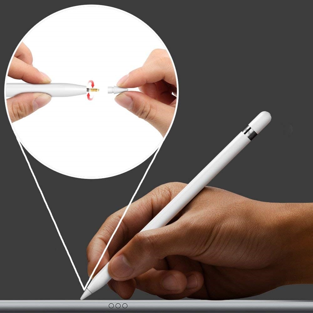 Apple Pencil (1. & 2. Gen. / Pro) Ersatz Spitze iPad Pro Stylus Touch Pen - Weiss