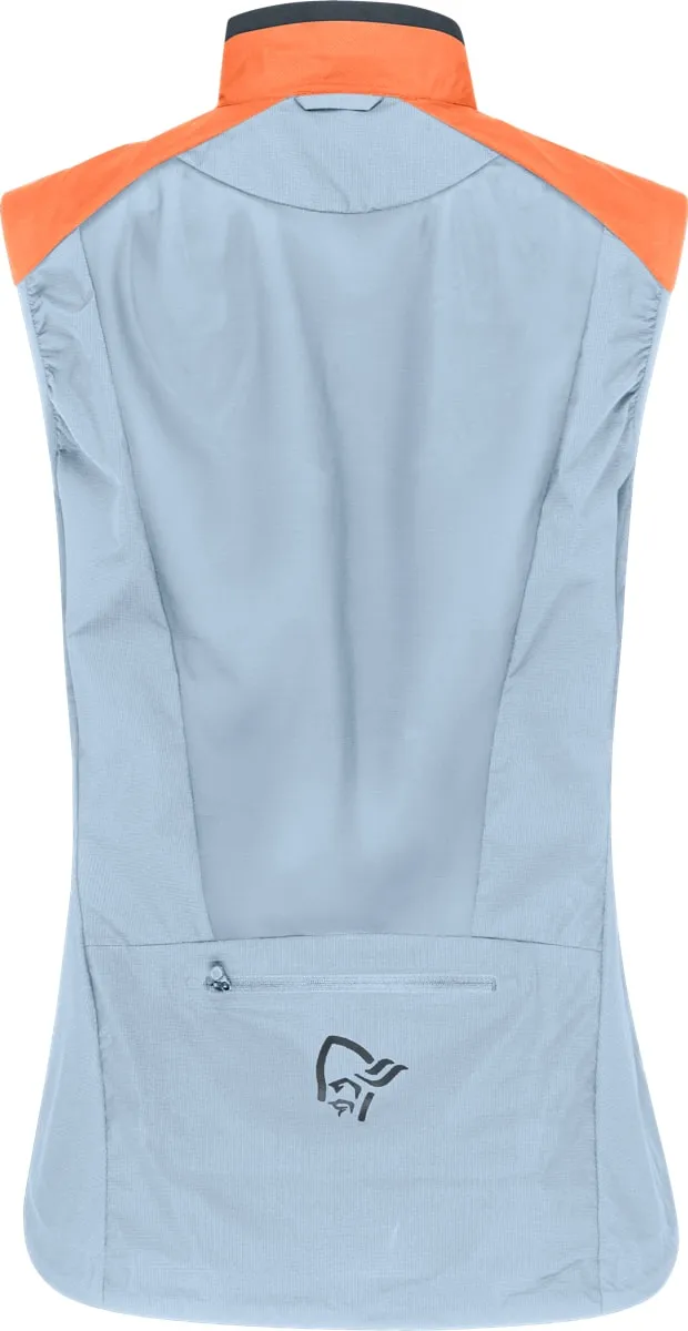 Norrøna Women's Senja Aero90 Vest Flamingo/Blue Fog