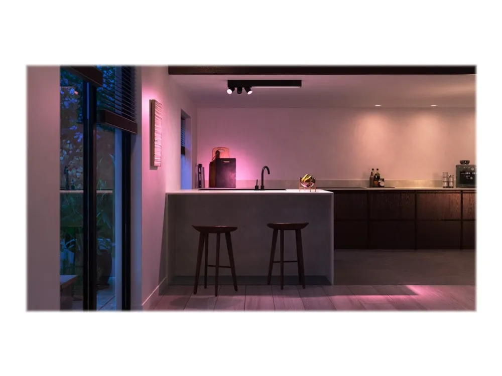 Philips Hue White and Color Ambiance Centris - Loftsspotlys - LED-lyspære/LED - total: 53.1 W - 16 millioner farver/varm hvid til køligt dagslys - 2000-6500 K - sort
