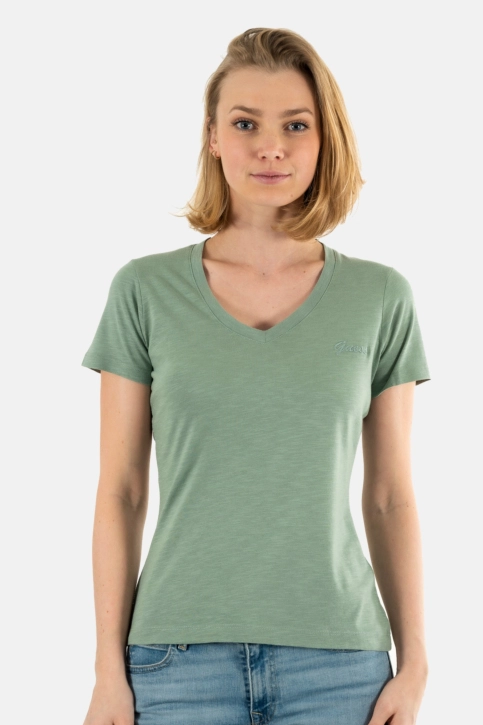 Tee shirt guess jeans vn slubby g8dp malibu sage