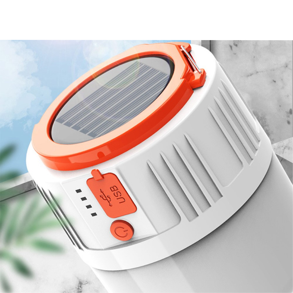24 LED's Outdoor Solar Laterne Camping Lampe Wasserfest (IP65)   1200mAh Akku - Kaltweiss