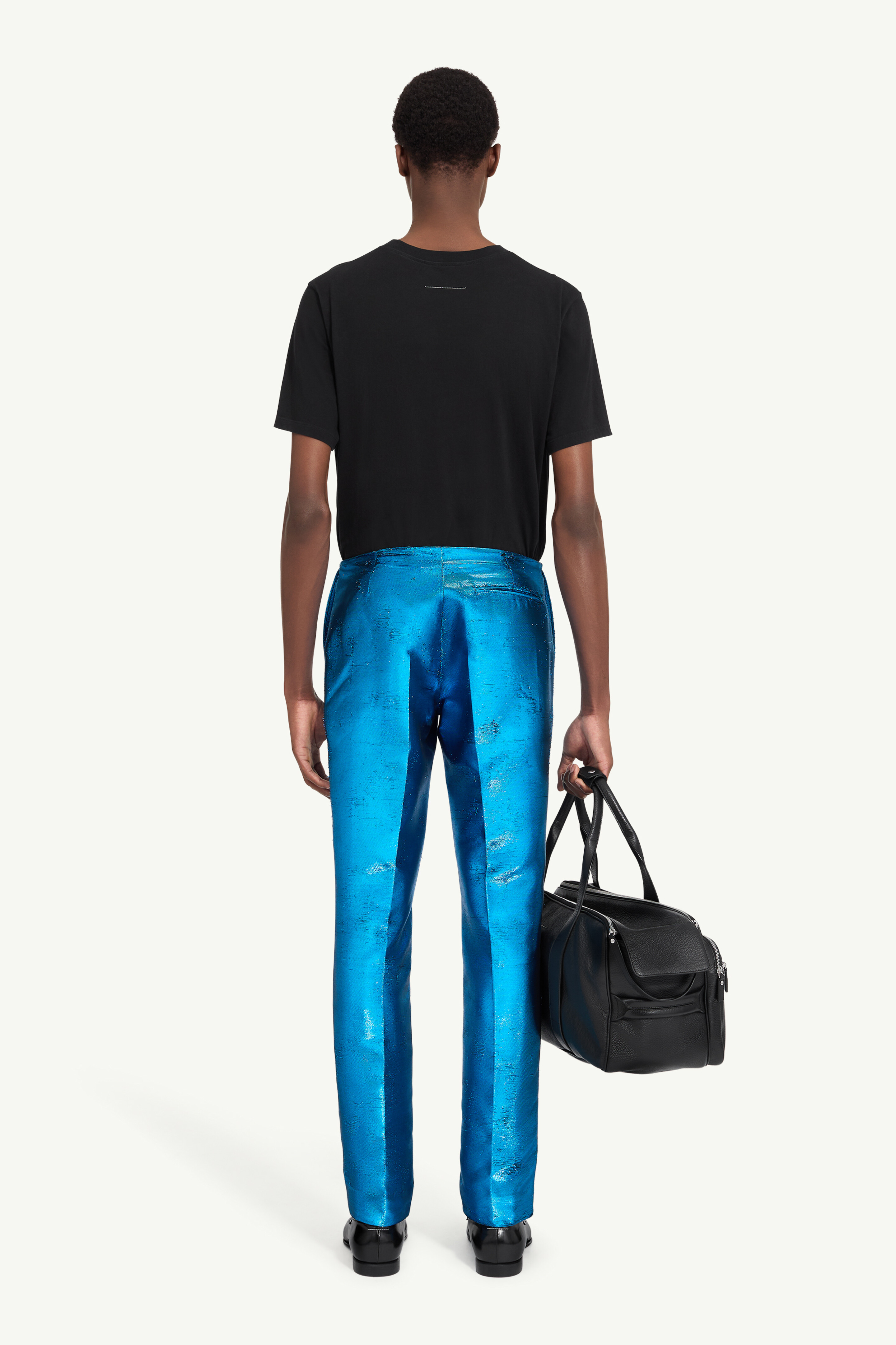 Pantalon en jacquard effet usé en mélange pour homme | MM6 Bleu