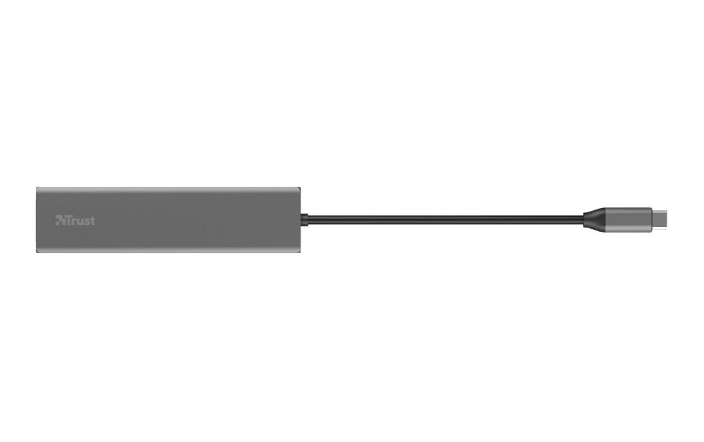 USB-Hub HalyxKompakter Aluminium-USB-Hub mit 3 Anschlüssen, Micro-SD-Kartenleser und USB-C-Anschluss
