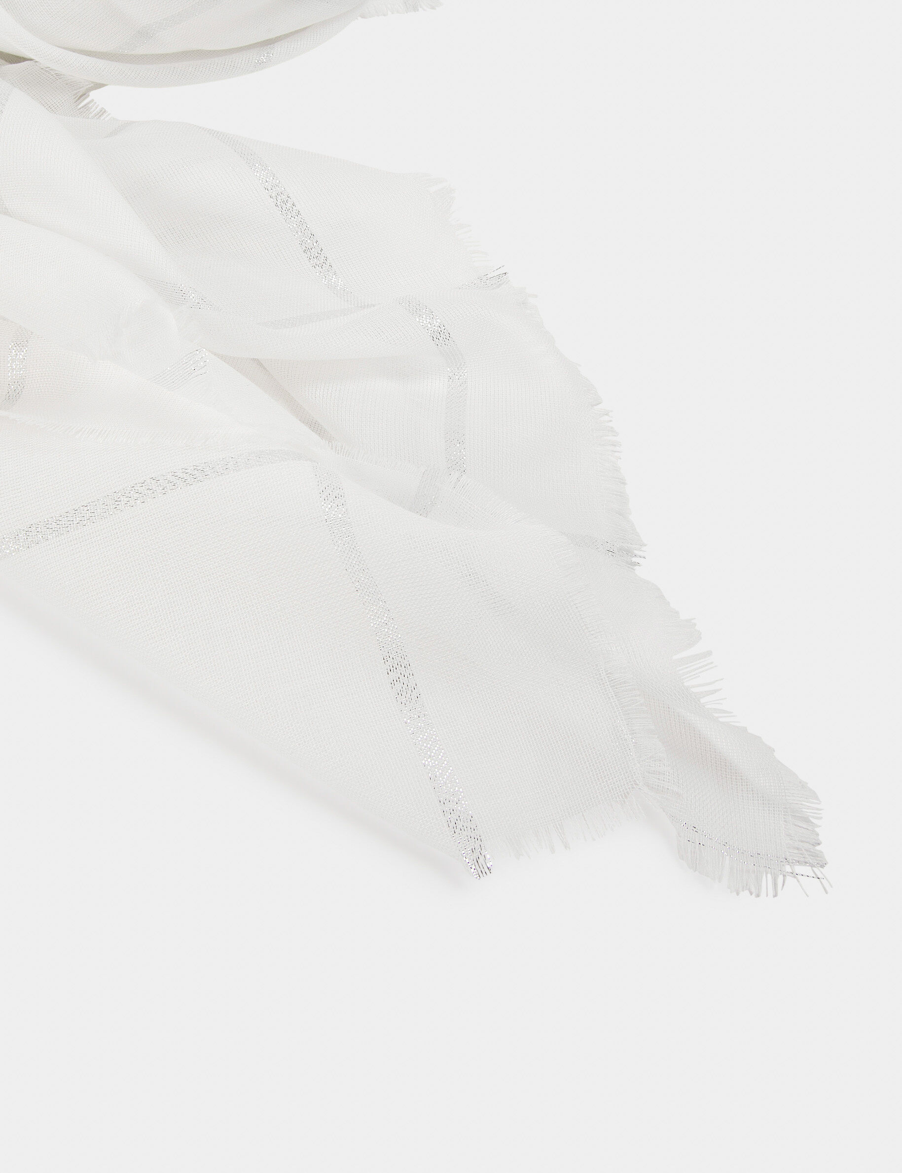 Foulard à carreaux ivoire femme - ivoire