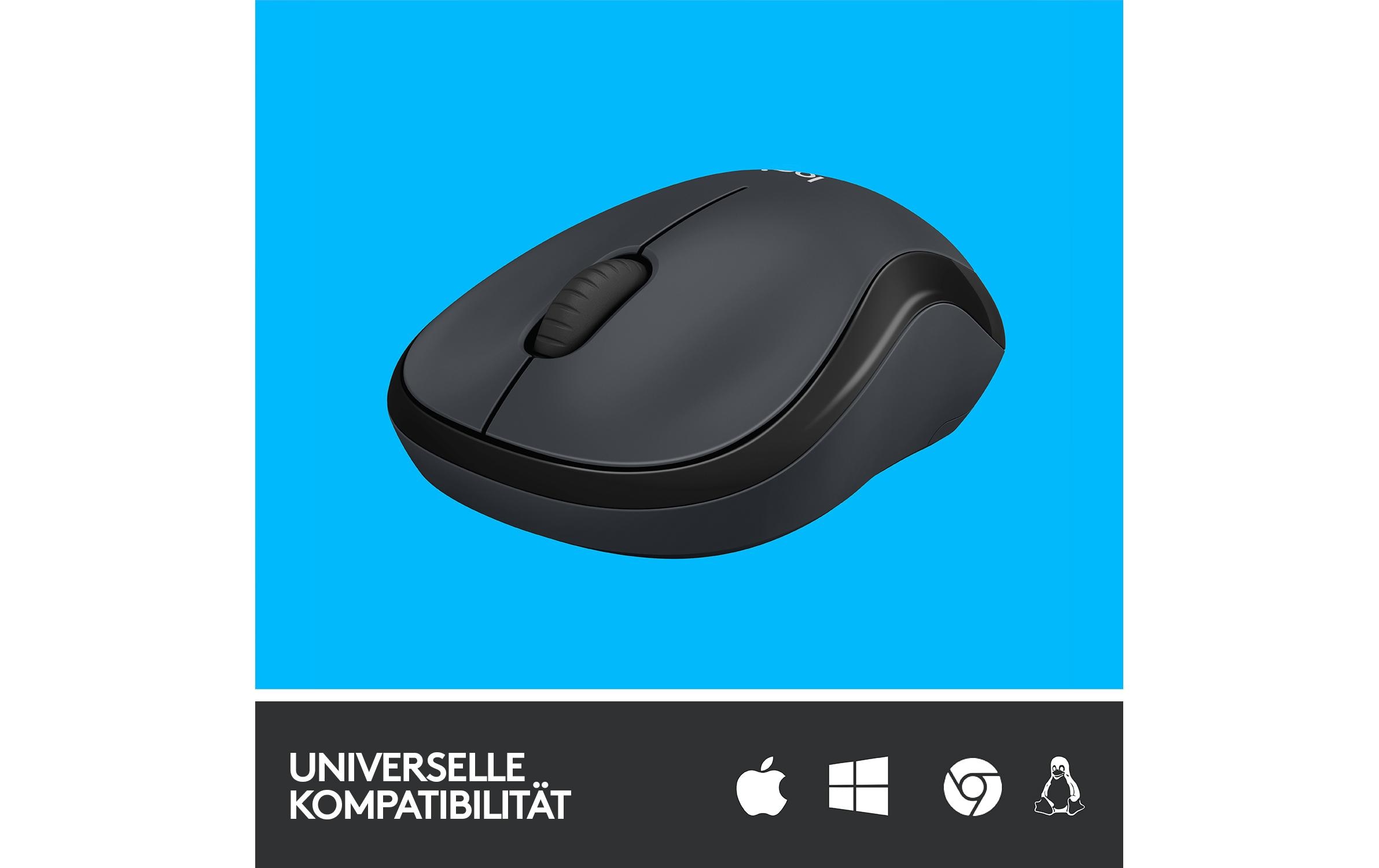Maus M220 Silent , kabellosGeräuscharme USB-Funkmaus für Links- & Rechtshänder