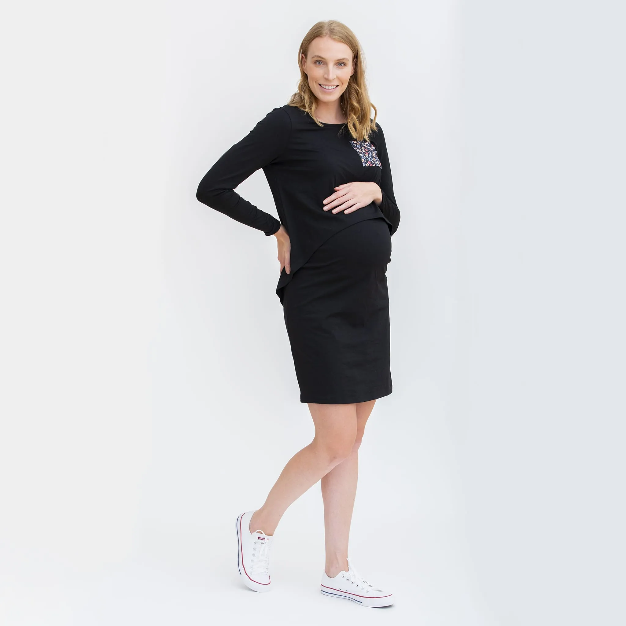 Bella Maternité Robe avec Poche Maternité