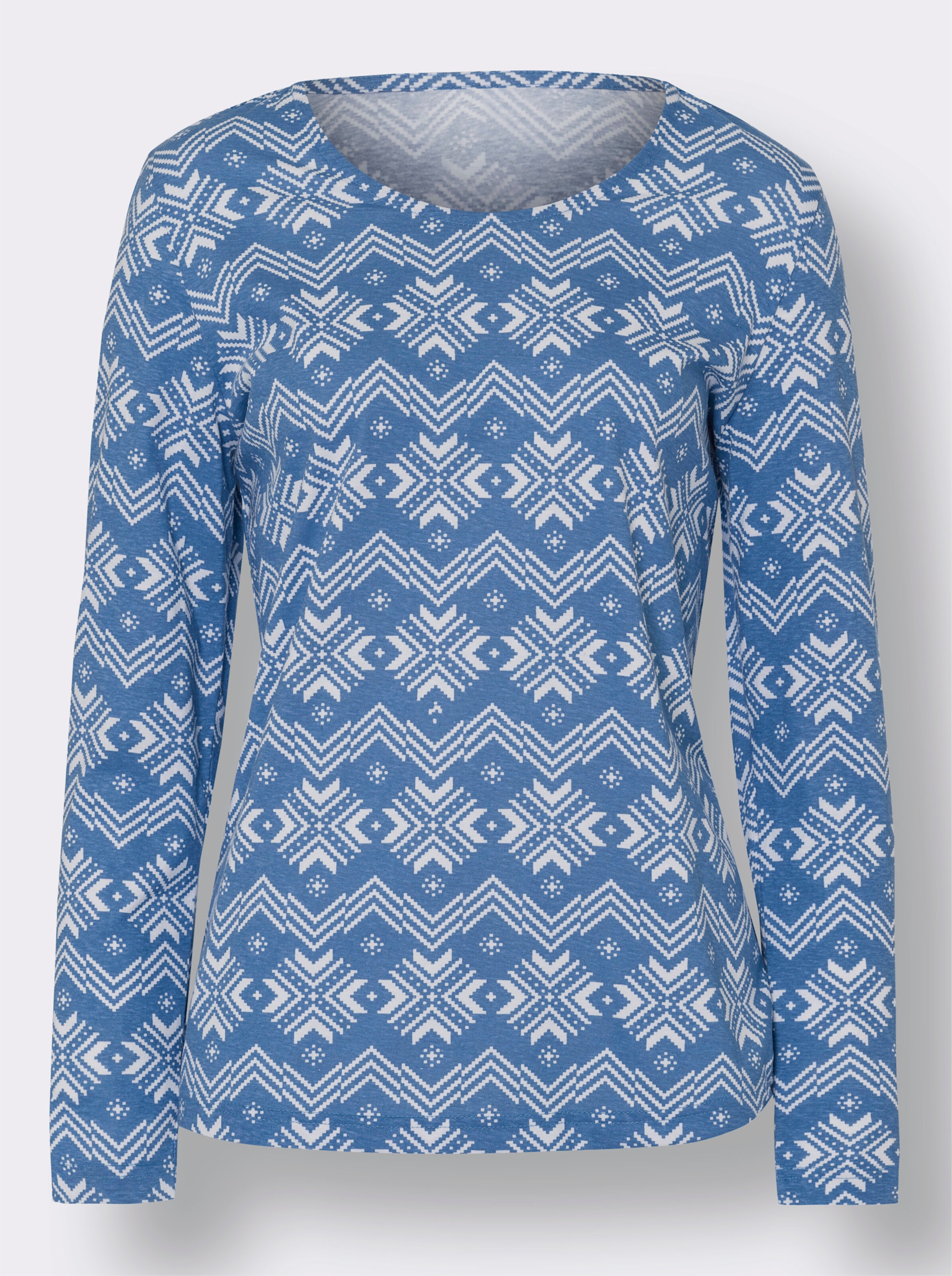 Langarmshirt aus reiner Baumwolle