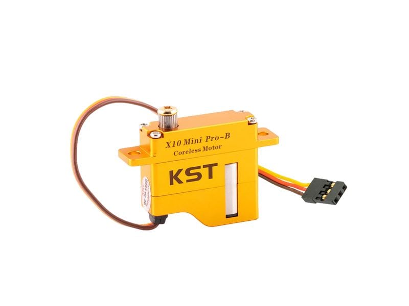 KST Flächenservo X10 Mini Pro-B V8.0 8 kg, 0.08 s, Digital 10 mm Flächenservo mit Metallgetriebe für Profianwendungen