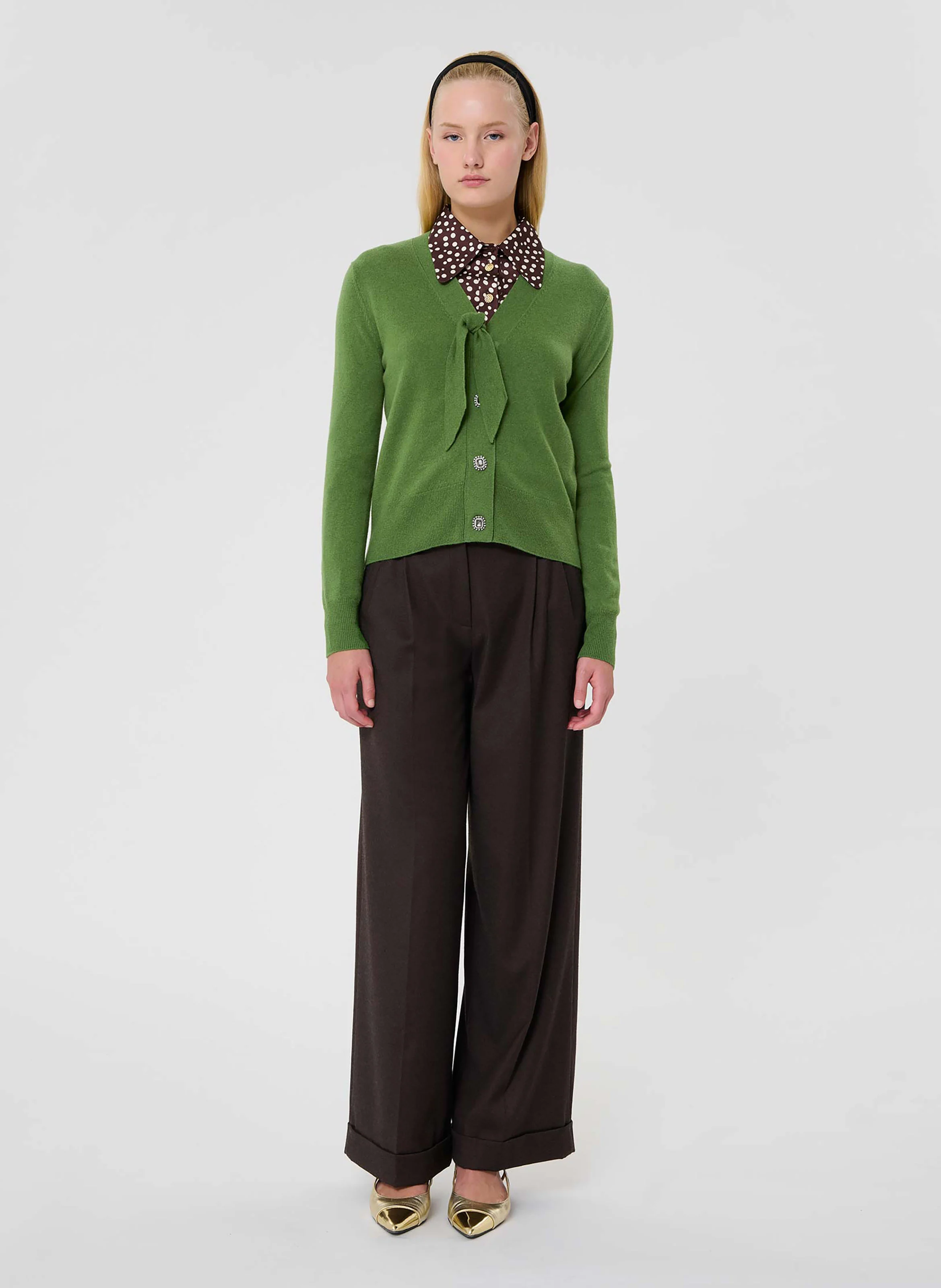 GERMAIN - Gilet droit en laine | Vert