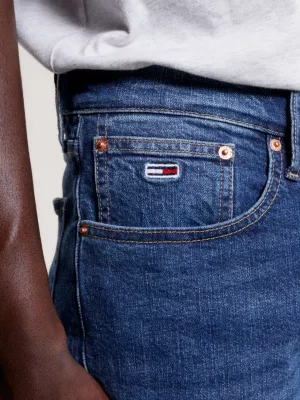 Calça jeans reta desbotada Ryan