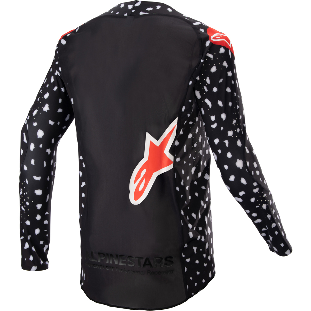 Alpinestars - Maillot Supertech North Noir / Blanc / Rouge fluo
