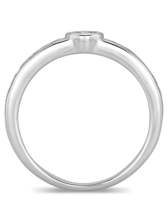 Brillant-Ring, 0,78 ct., LG, Silber 925 poliert