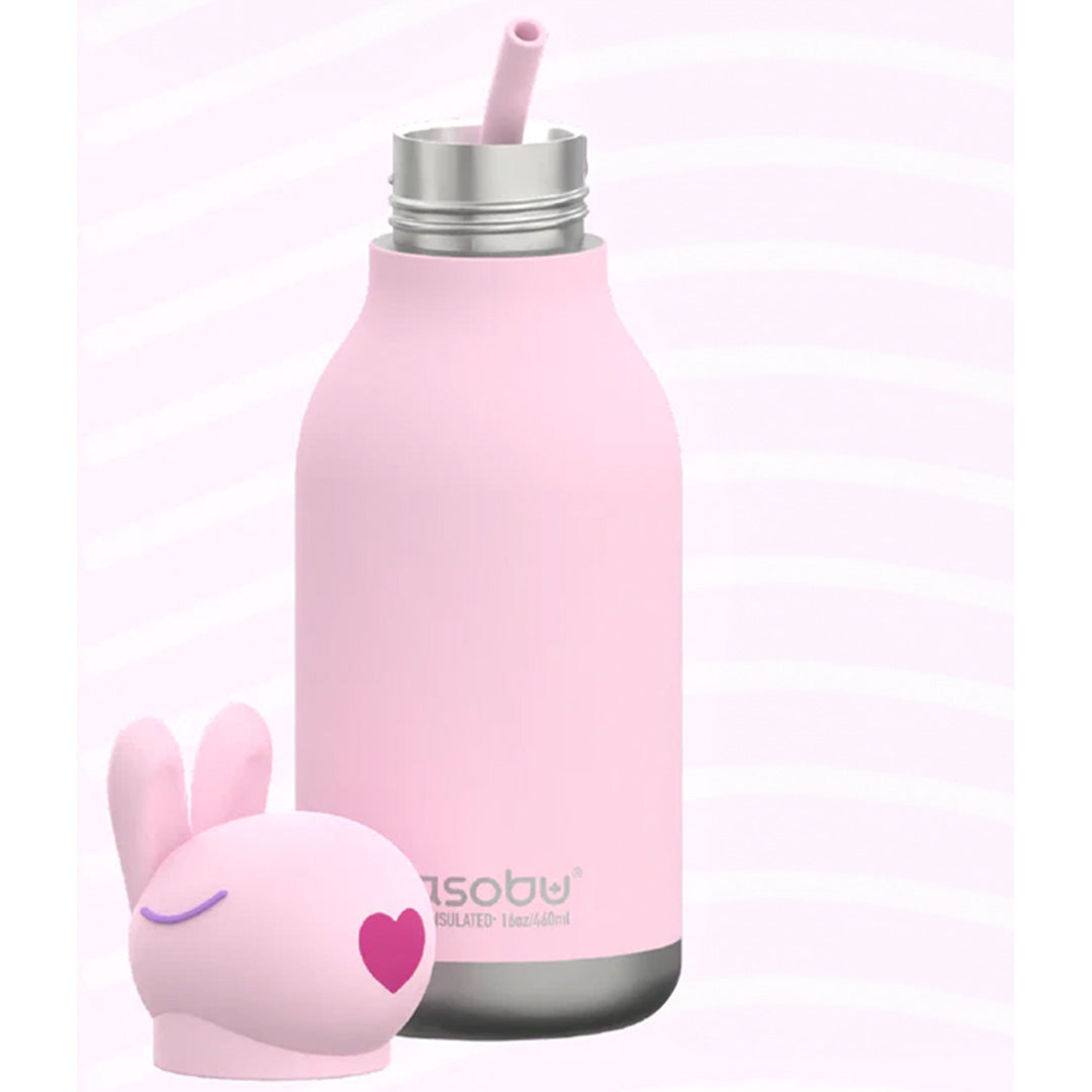 Asobu rvs drinkfles bestie - konijn - 460 ml