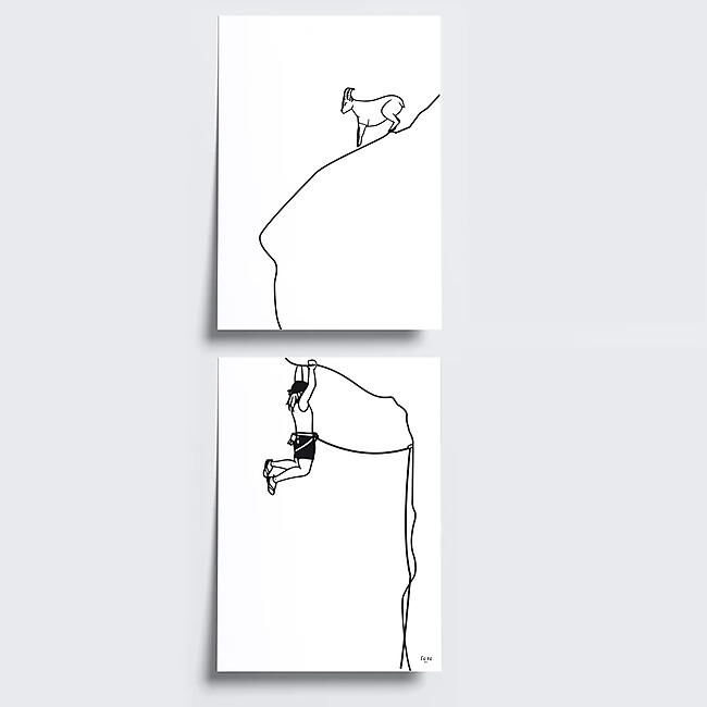 DUO D'AFFICHES ESCALADE