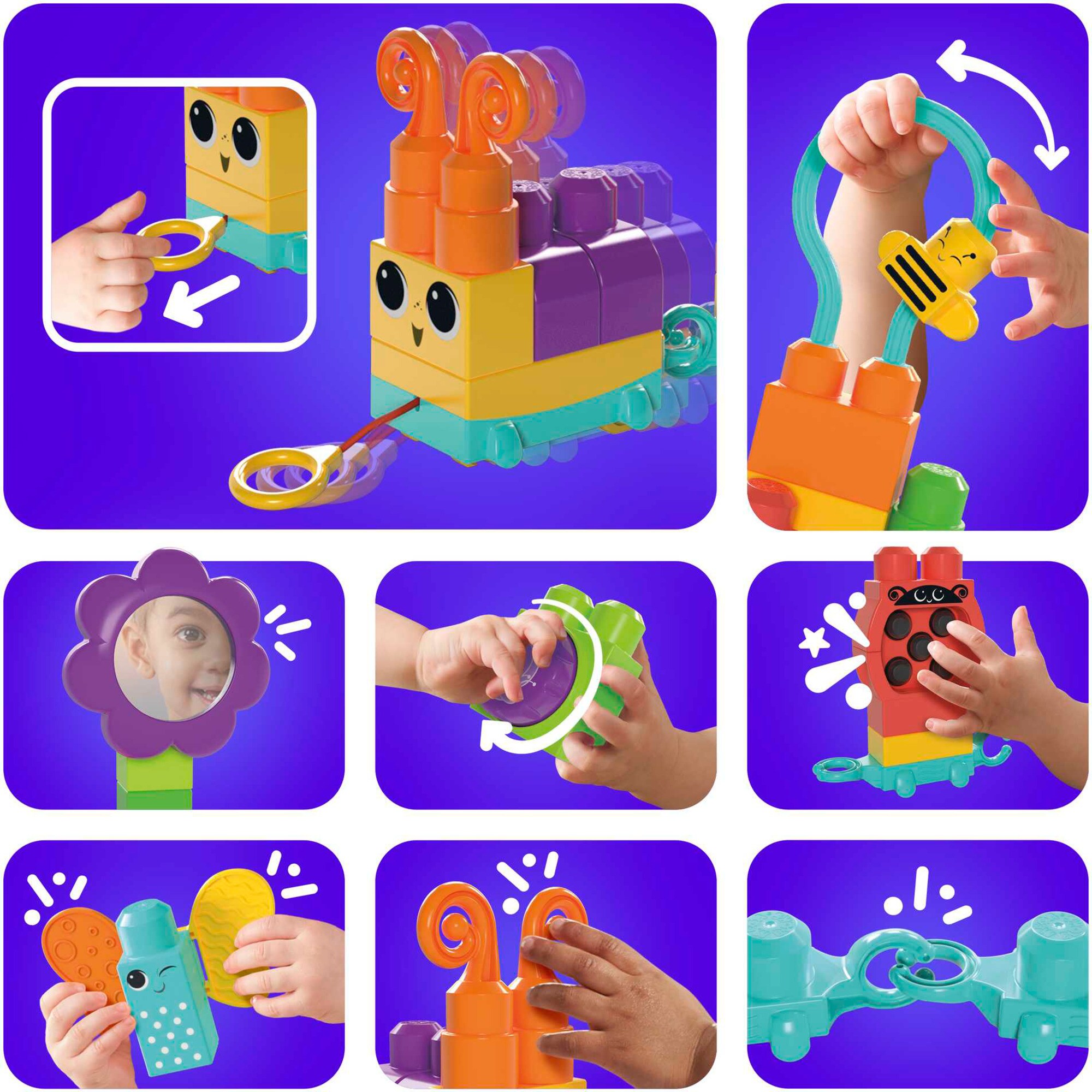 Mattel Konstruktionsspielzeug MEGA BLOKS Rollspaß Raupenzug