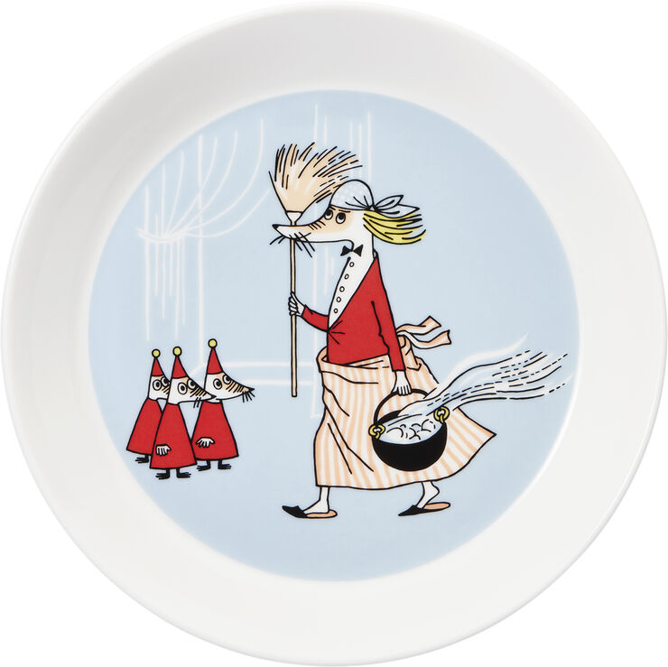 Moomin Arabia Mumi 19 cm tallerken Filifjonk grå Grå