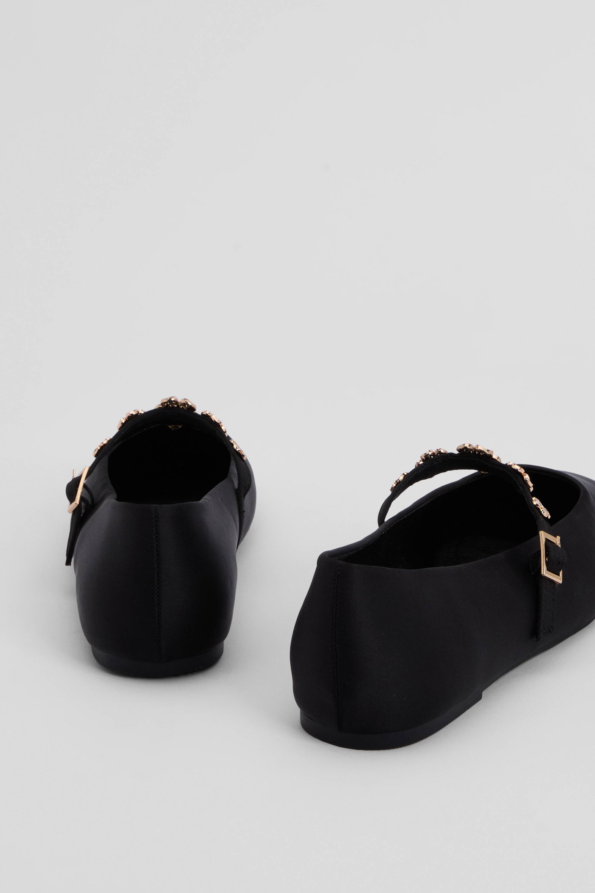 Oasis Ballerines Jem En Satin Avec Broche Fleur Détail Bride Maryjane
