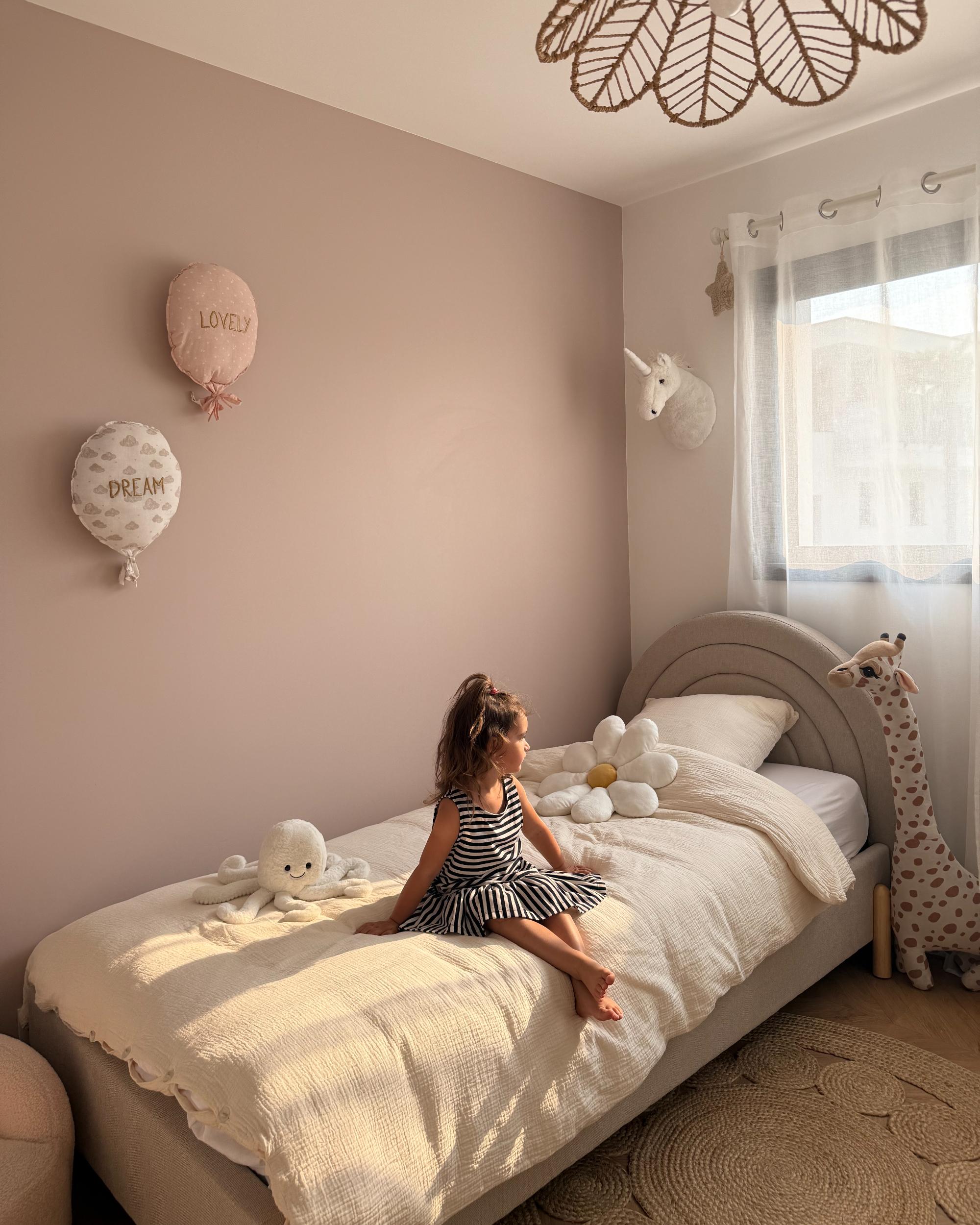 Kinderbed Stof ANET 90 x 200 cm Beige