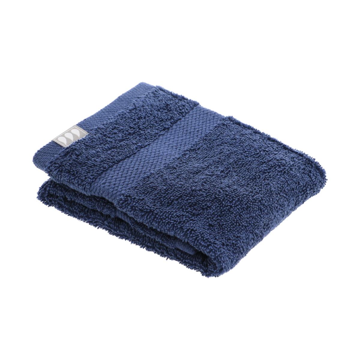 SERVIETTE INVITE 30X50CM COTON BLEU MARINE