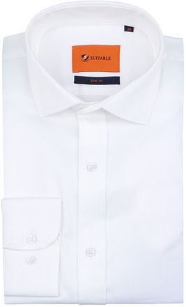 Suitable Satin Overhemd Wit SH-SASTR-23-01 kopen