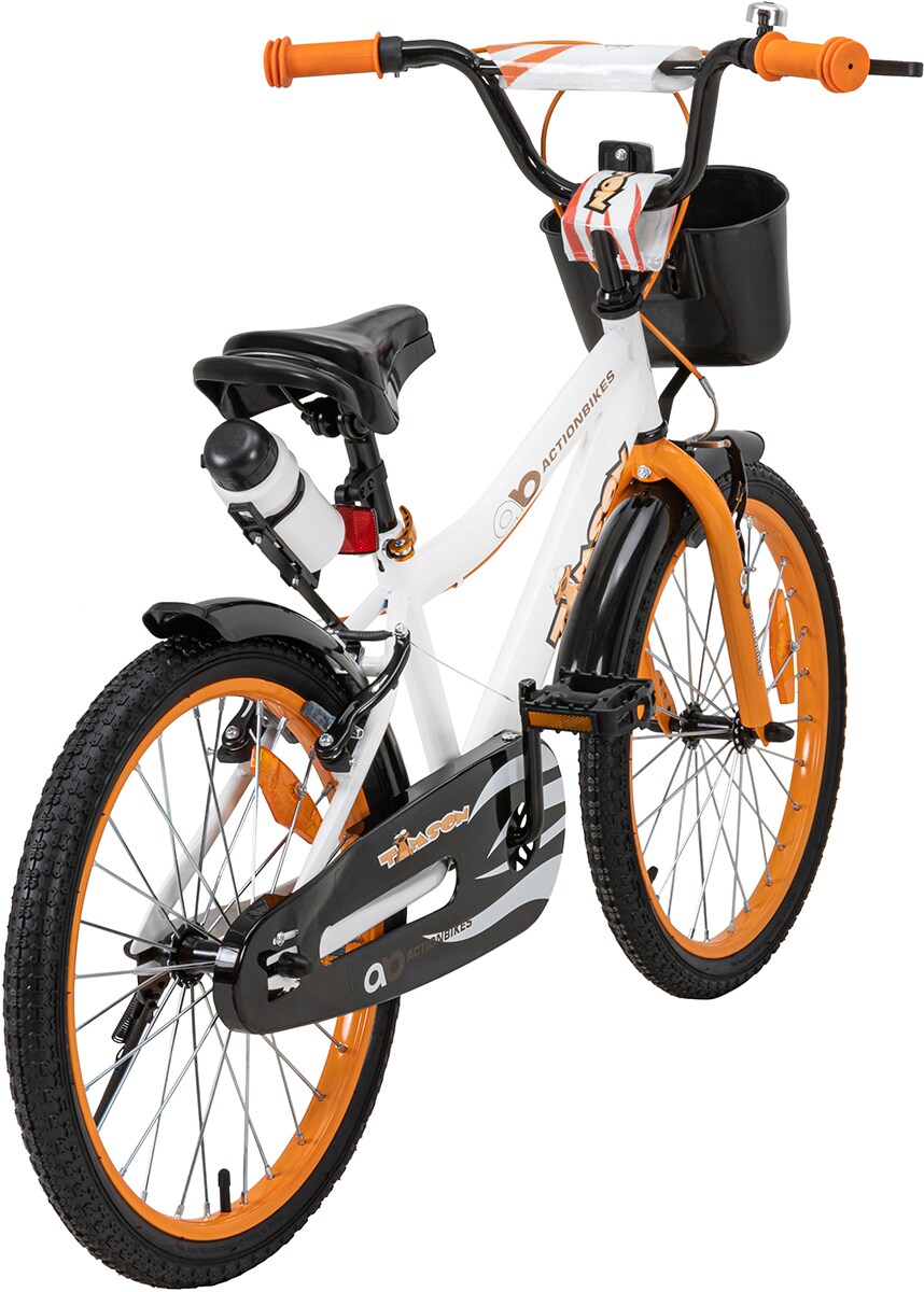 Actionbikes Kinderfahrrad Timson 20 Zoll, V-Brake-Bremsen, höhenverstellbar, Fahrradständer, Korb