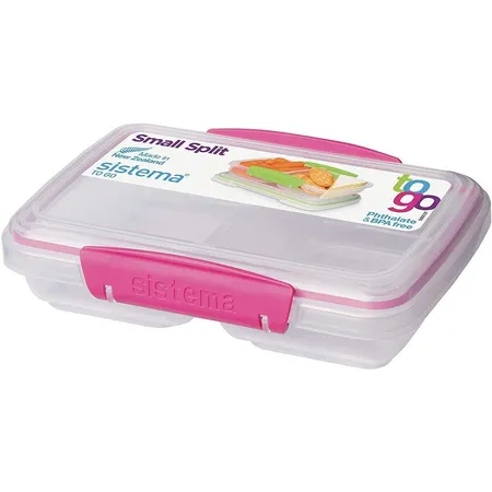Sistema Lunchbox / Butterbrotdose, in 2 Sektionen unterteilt, 350 ml, 1 Stück, farblich sortiert