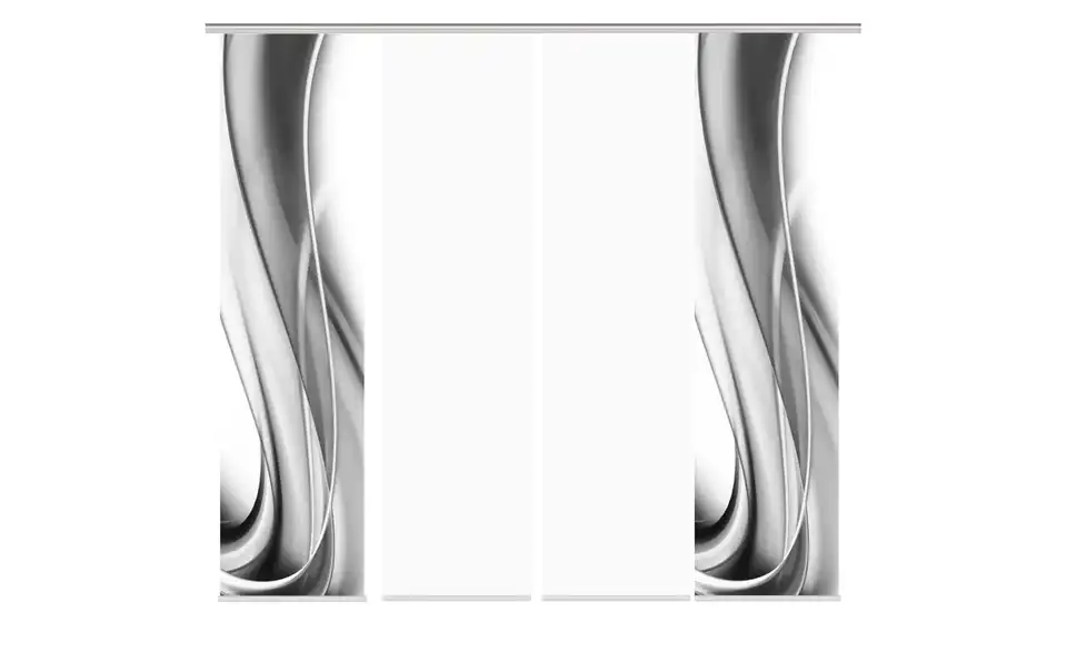 Schiebevorhang Set 4tlg. Grau 4er-Set
