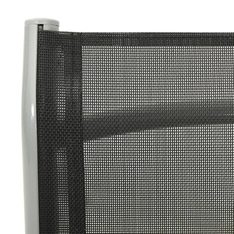 vidaXL - Tuinstoelen - Zilverkleurig - Aluminium - 2 stuks - Verstelbaar