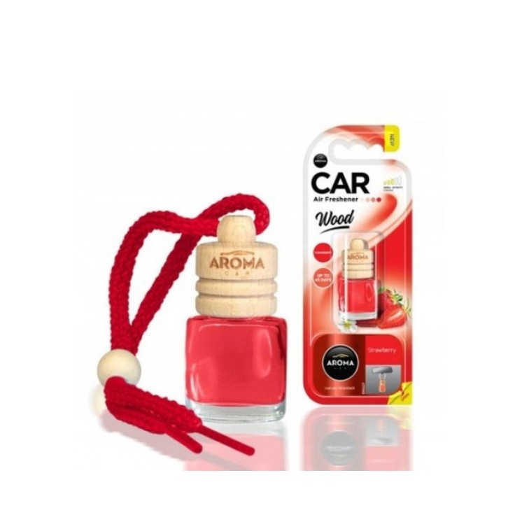 Aroma Car Wood Auto luchtverfrisser Strawberry 6 ml