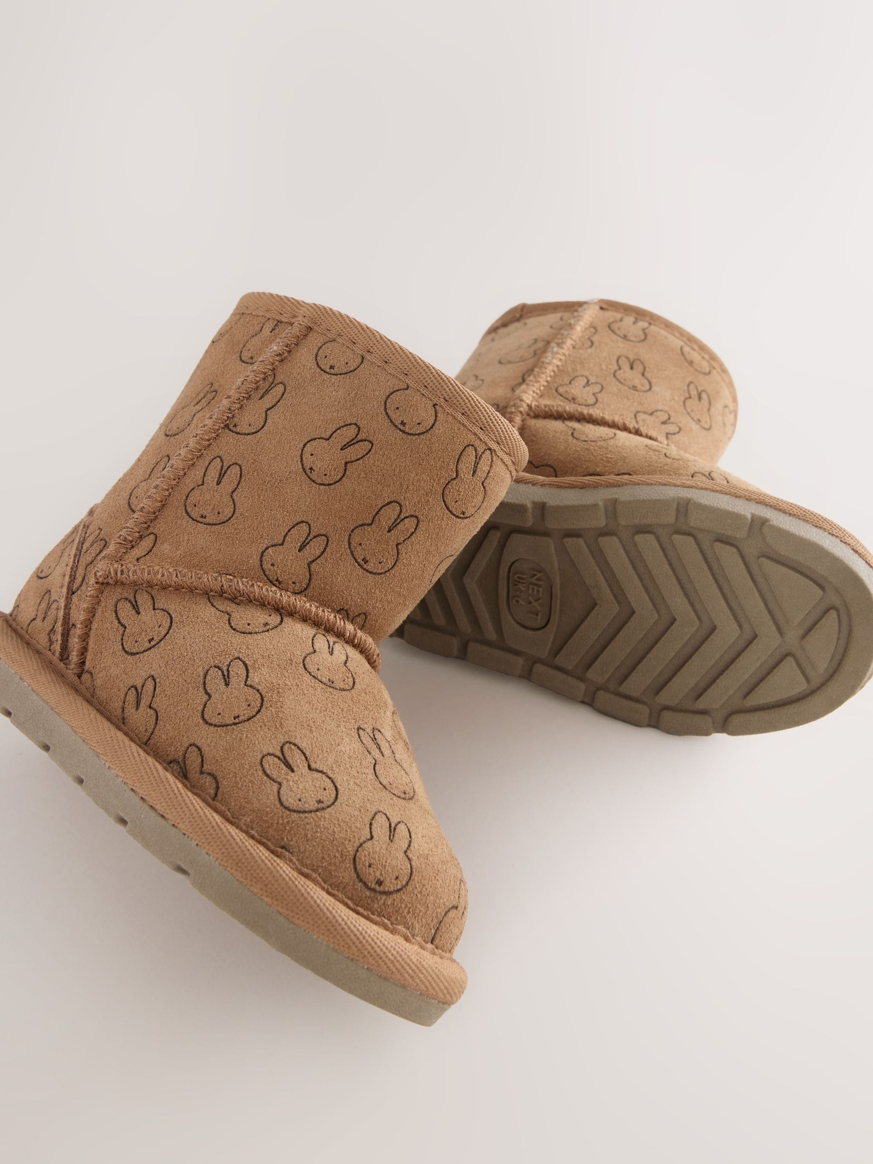 Lichtbruin - Miffy Tall Suede Pull-On Boots