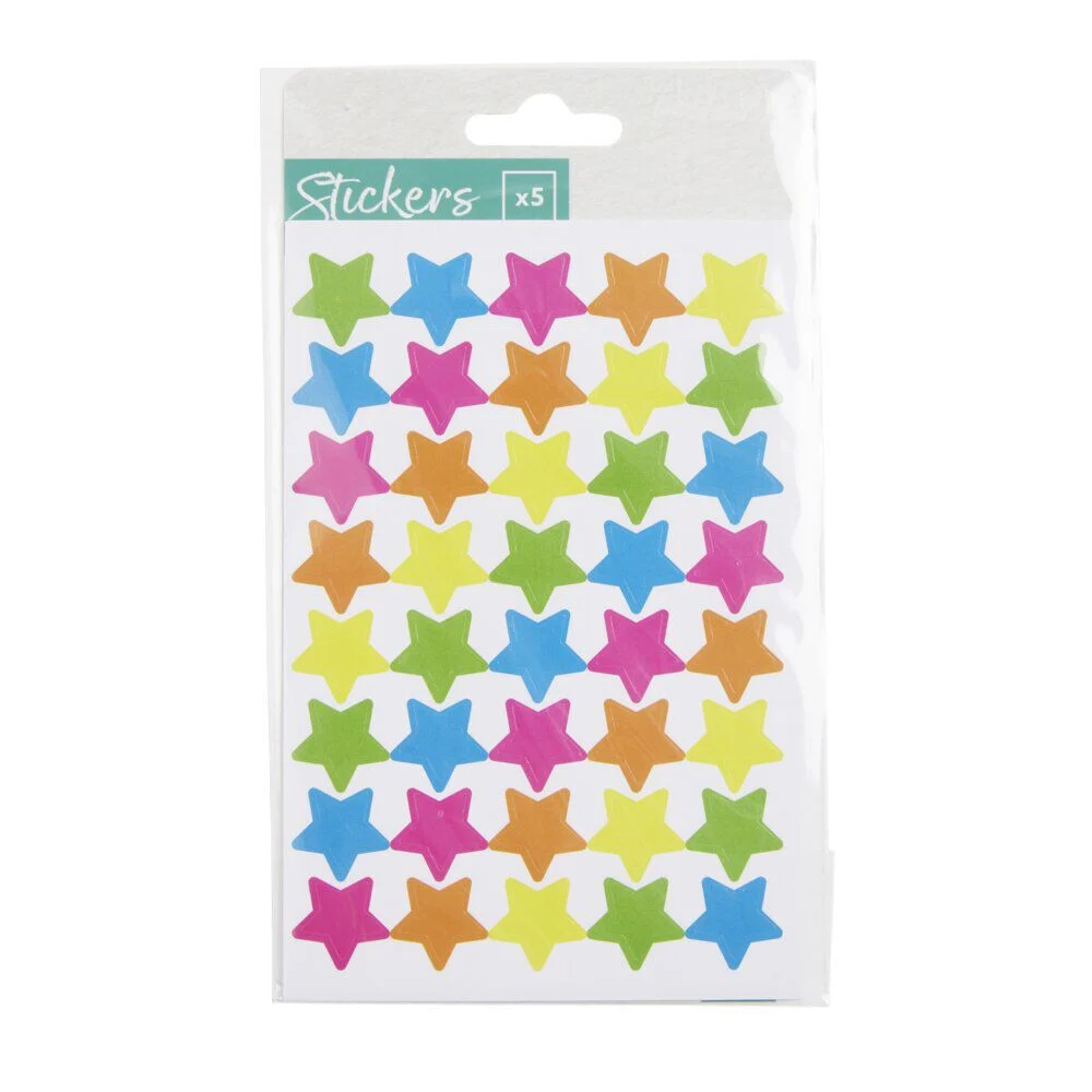 Autocollants 15x5cm 5 feuilles - plusieurs modèles