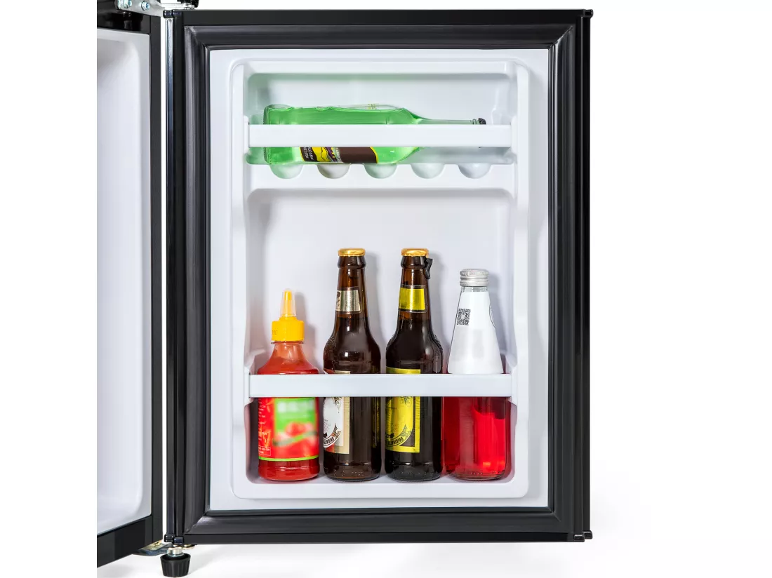 Mini Réfrigérateur - 22L congélateur + 38L réfrigérateur - 42x45.5x86.8cm - 172 kWh/an, lumière LED - Classe F - Noir