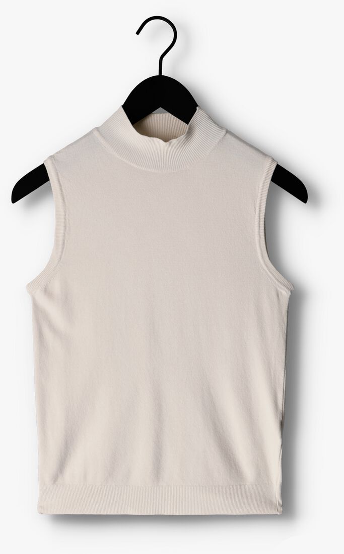 SUMMUM creme summum top sleeveless turtle neck top basic knit