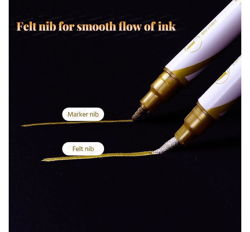 CaDarr - Dubbelkops metallic penseelpen