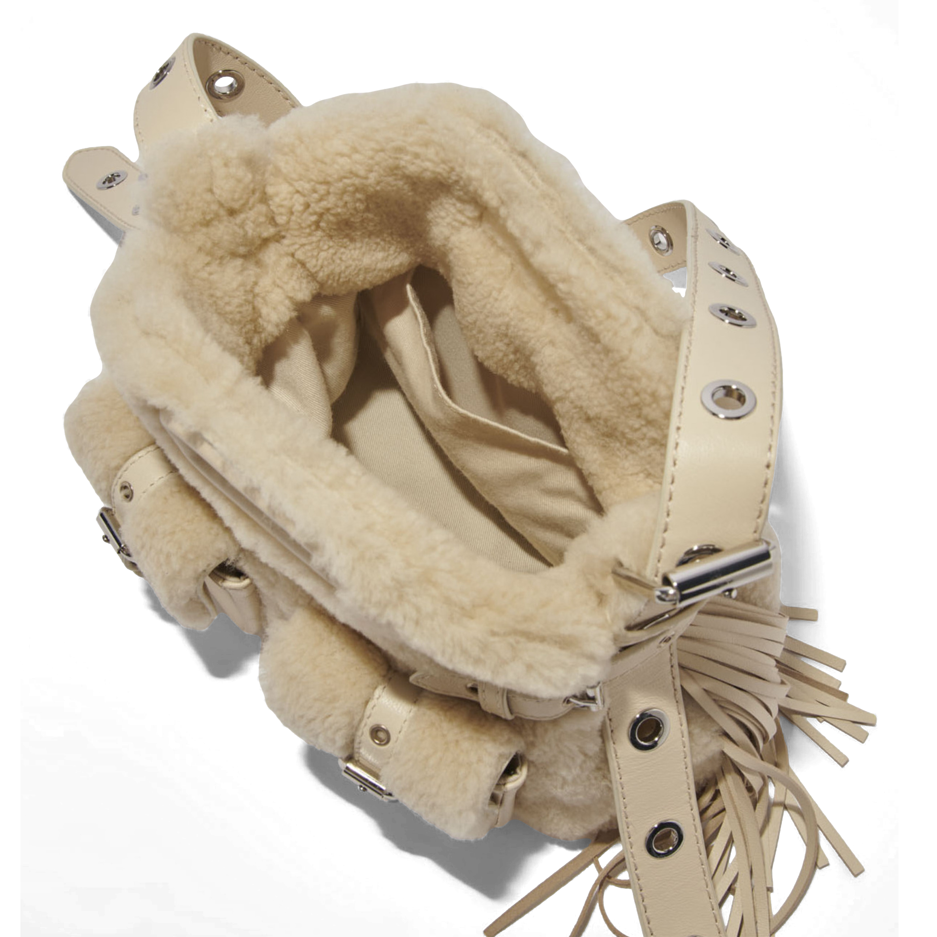 MISS M MINI MOUT POCKETS - Miss M Mini cargo effet fourrure | Blanc