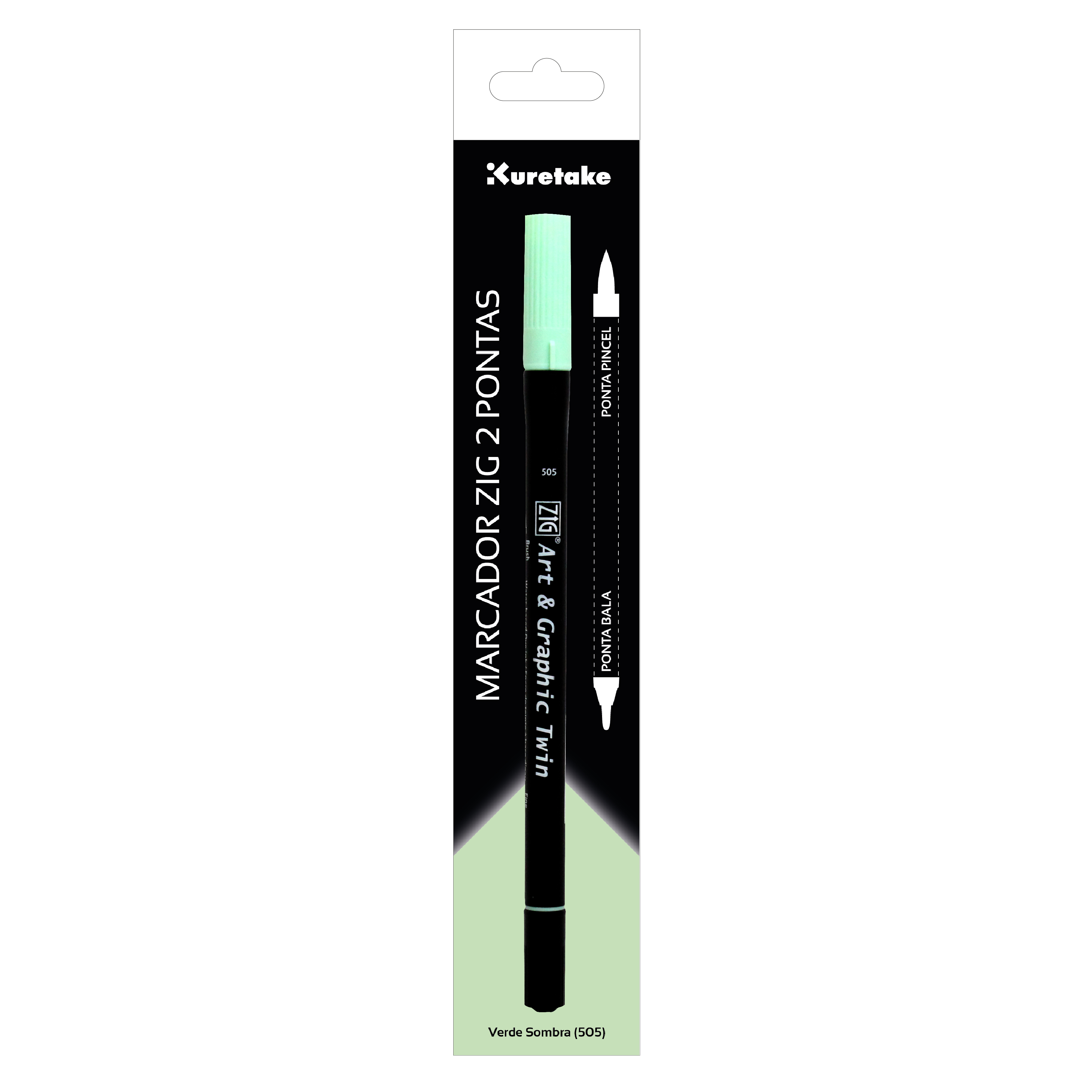 MARCADOR ART & GRAPHIC ZIG 2 PONTAS VD SOMBRA