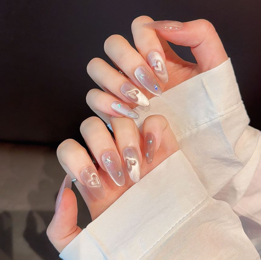 eovda - Heart Cat Eye Press On Nail (Various Designs)