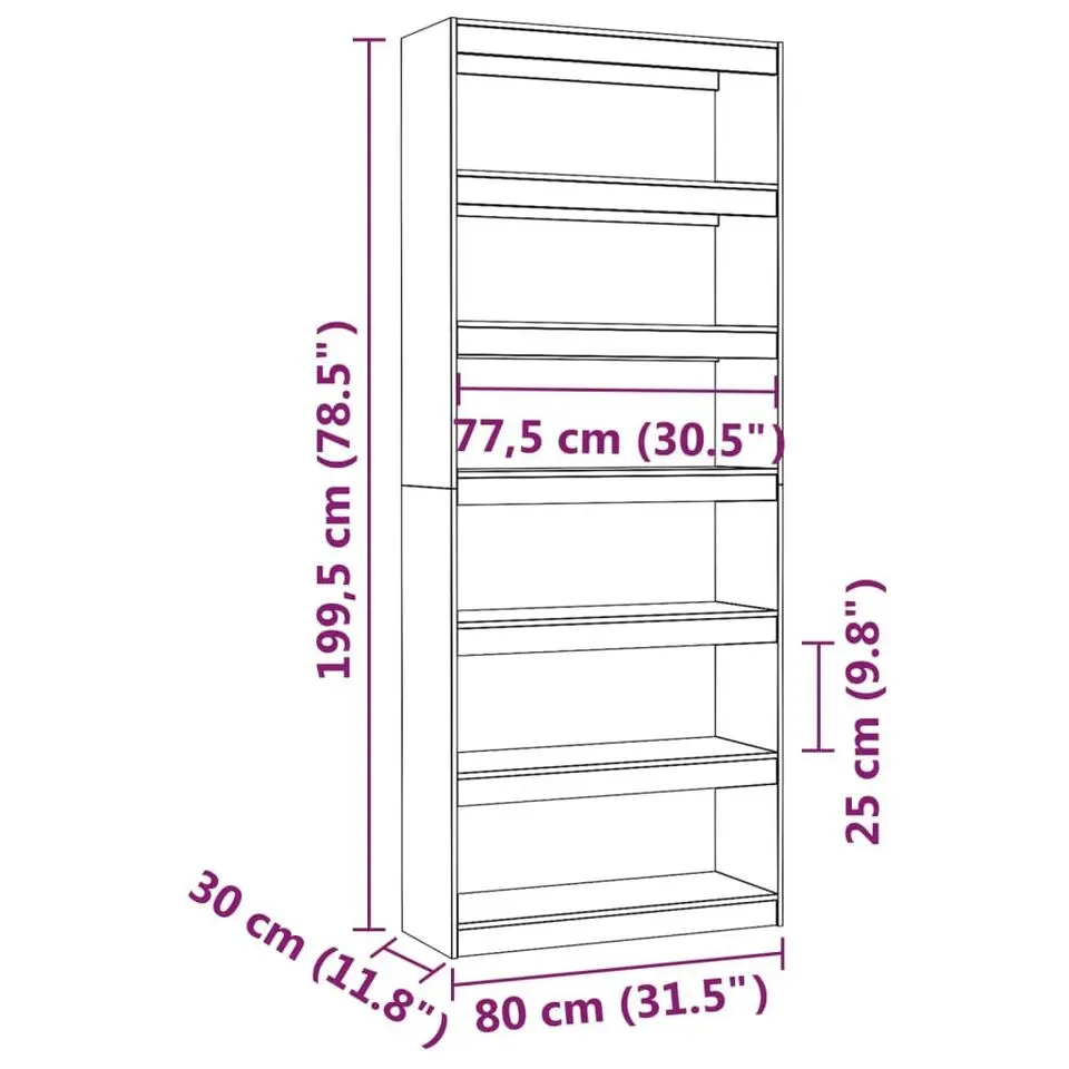 vidaXL - Boekenkast - Wit - Grenenhout