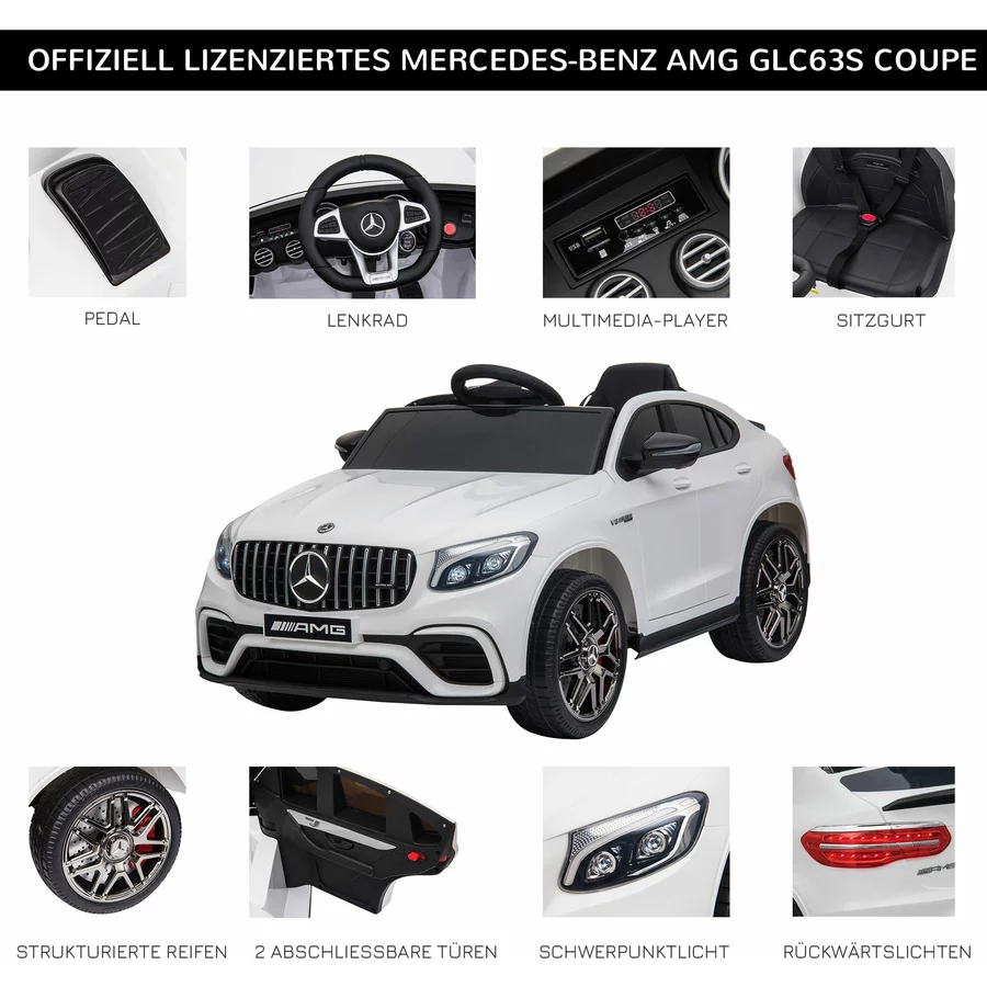 HOMCOM Kinder Elektroauto weiß