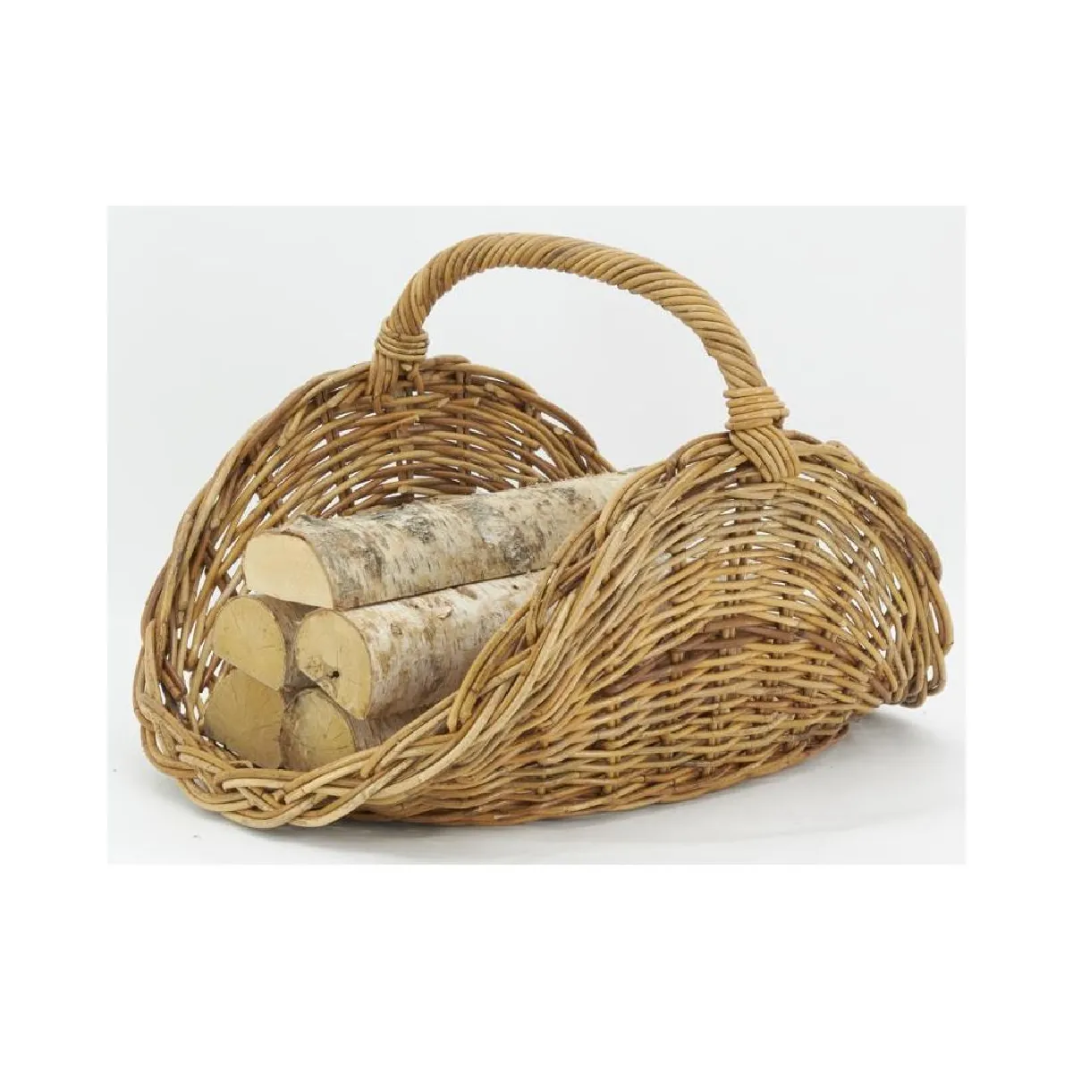 Aubry Gaspard Panier à bûches en poelet oval - Miel